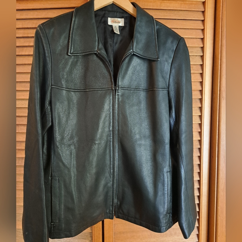 Talbots 100% leather jacket